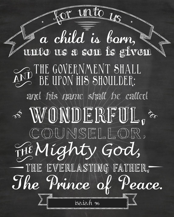 For unto us a child is born